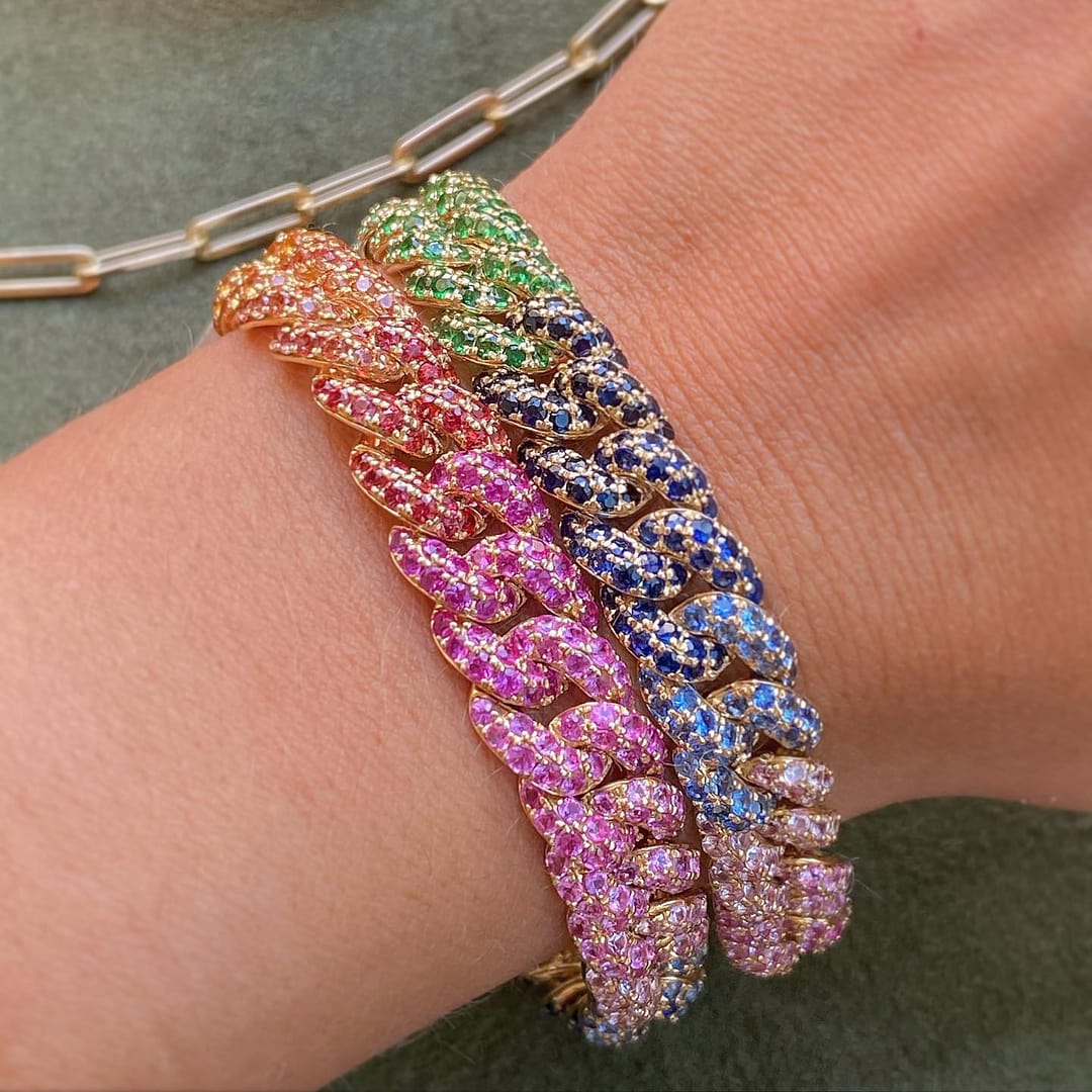 Rainbow cuban link store