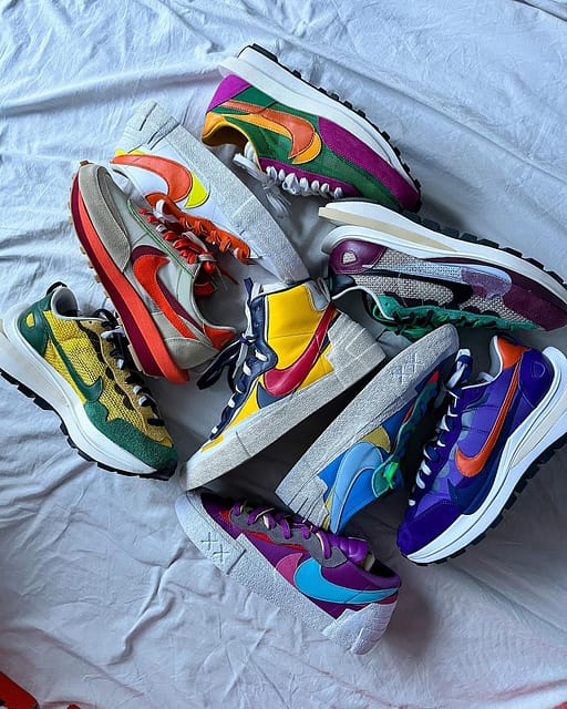Nike x Sacai. 🪡

Here is my Nike x Sacai collection so far. My favorite Nike collaboration no matter the shoe. Plus this all started with that Pine Green LD Waffle. 🌈

Which is your favorite out of all these? 🤔

#offspringhqcommunity #lsdls #wethenew #wethemovement #sneakers #nikesacai #nikesneakers #caminotv #igsneakercommunity #nikekicks #swooshlife #kickstagram