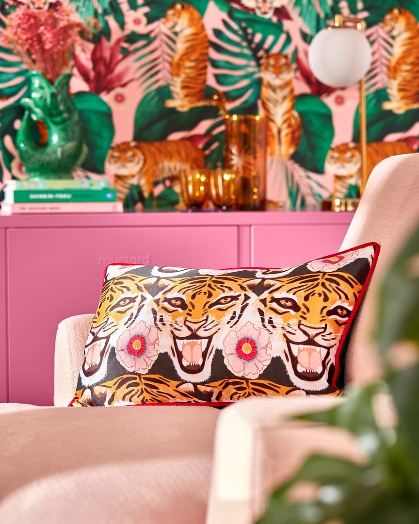 Pink and orange pillows sale