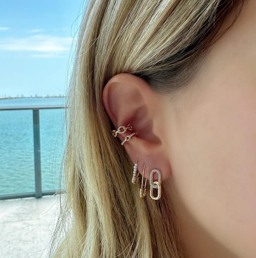 Apm monaco safety pin earring store