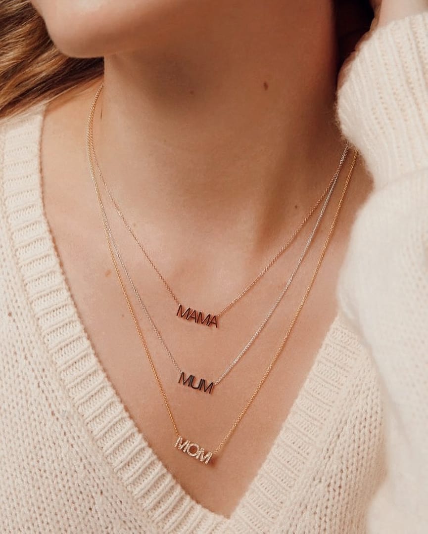 Mama necklace rose gold hot sale