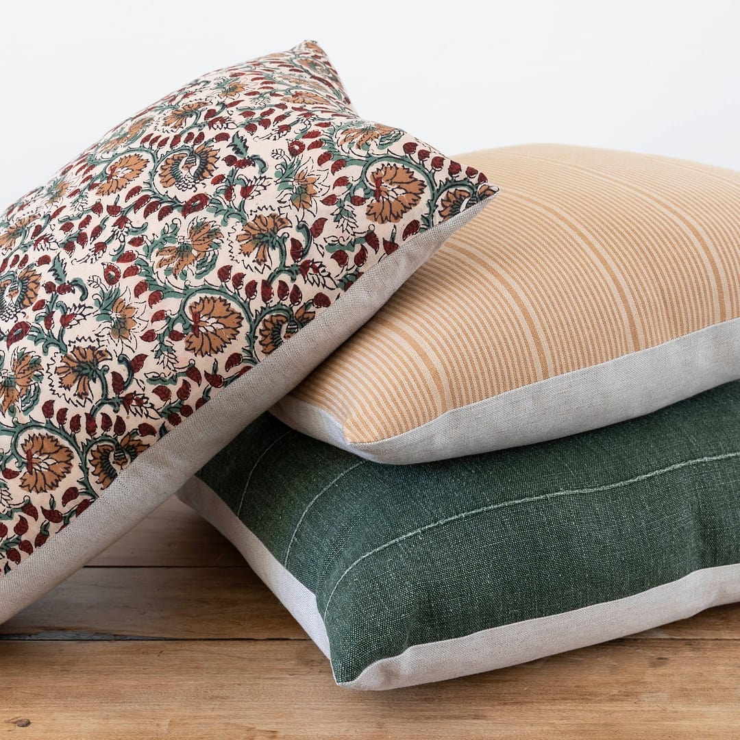 Feather Down Pillow Insert Heavy Weight Linen Cloth