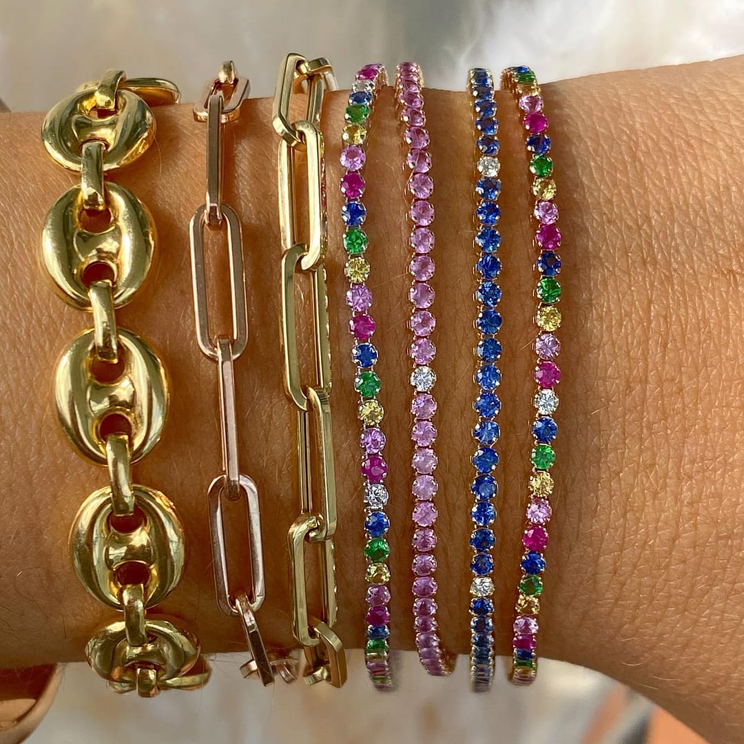Puffed mariner link bracelet deals