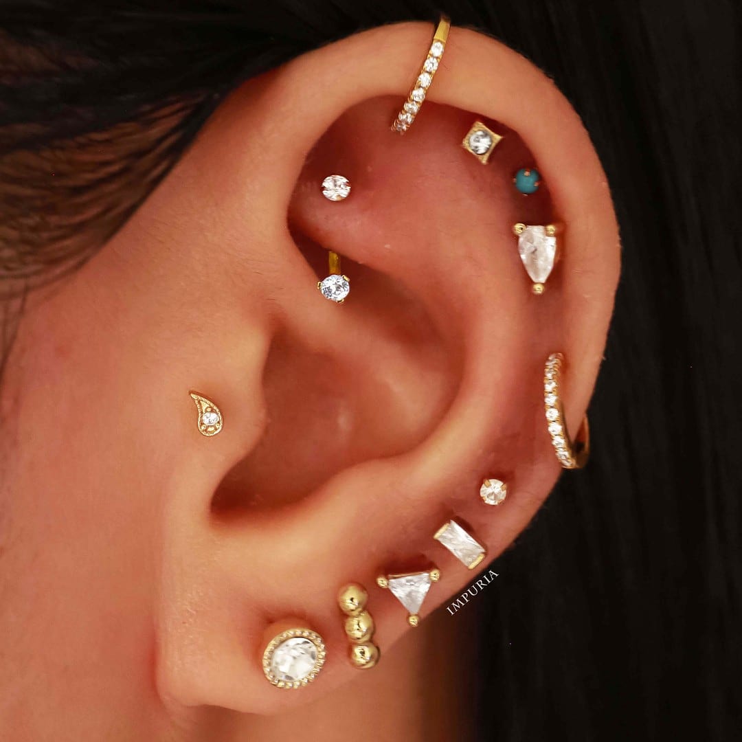 Halo ear piercing hot sale