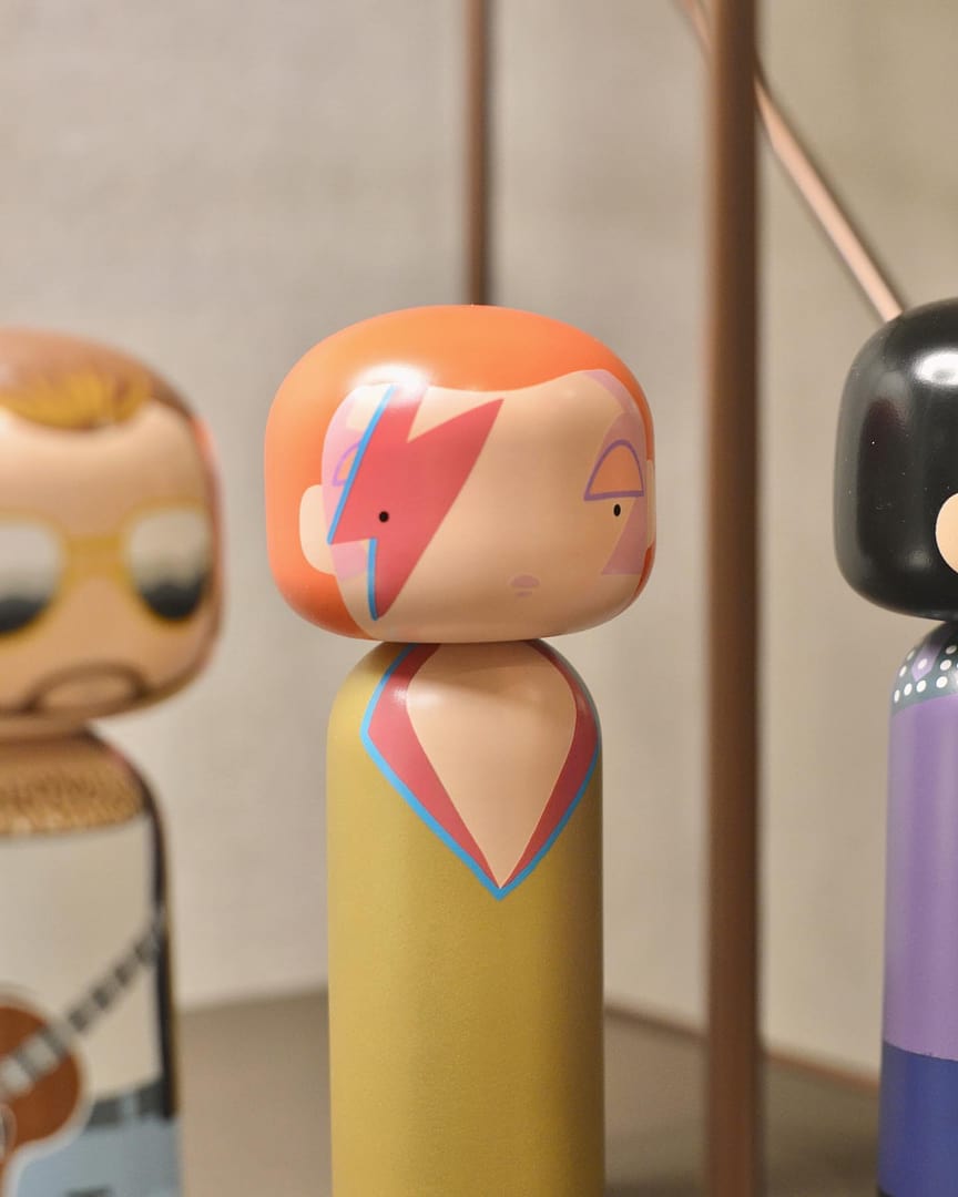 David Bowie Kokeshi Aladdin Sane Collectible Lucie Kaas